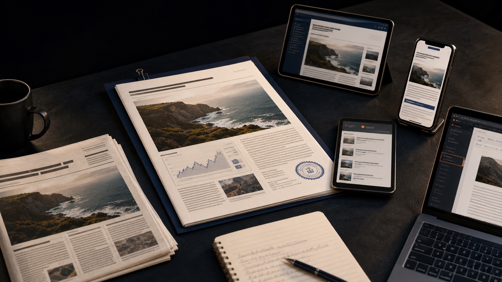 A change detected on a Madison Labs financial site passing through Capital Data Wire's AI newsdesk and branching into free syndication channels